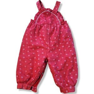 Vintage Mufflings quilted red overalls size 18m